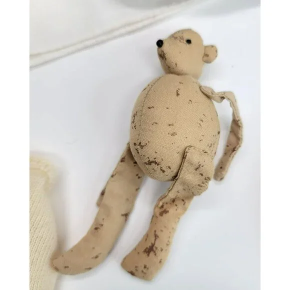 Vintage Pleasant Company Doll White Dress Teddy Bear Tender Heart Slippers CM98 - Picture 7 of 12